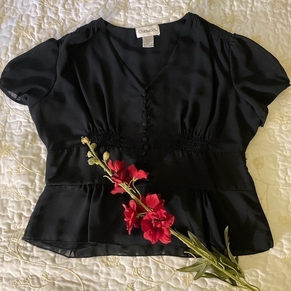 - Black Classy Blouse by Chadwick’s - Picture 1 of 4